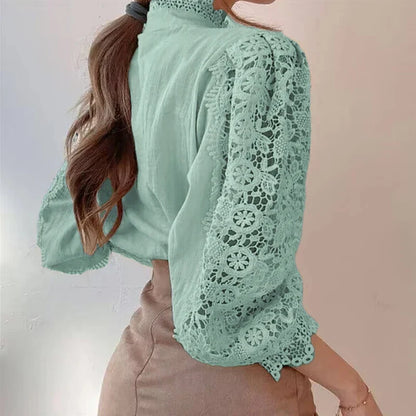 Elegant Lace Hollow Out Blouse