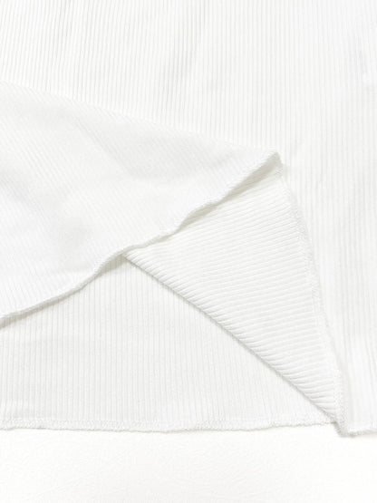 Ribbed Half Button Long Sleeve Tee