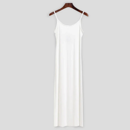 Knit Sweater Midi Dress Round Neck Long Sleeve Loose Hollow-Out