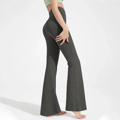 High Waist Flared Yoga Pants Hip Lifting Seamless Bell Bottom Fitness
