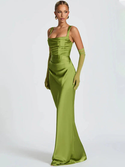Backless Halter Maxi Dress