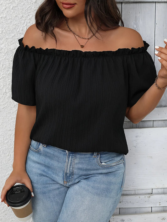 Women's Off-Shoulder Solid Top