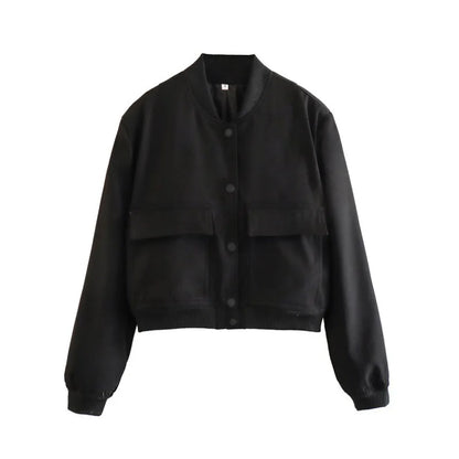 Women's Cropped Bomber Jacket