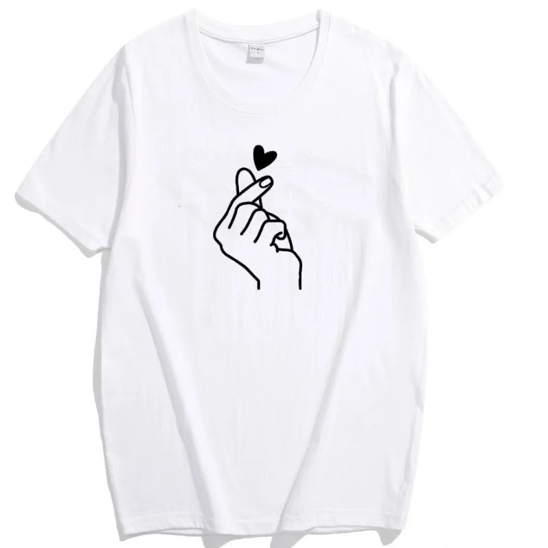 Women's Cute Print Crew Neck Short Sleeve T-Shirt