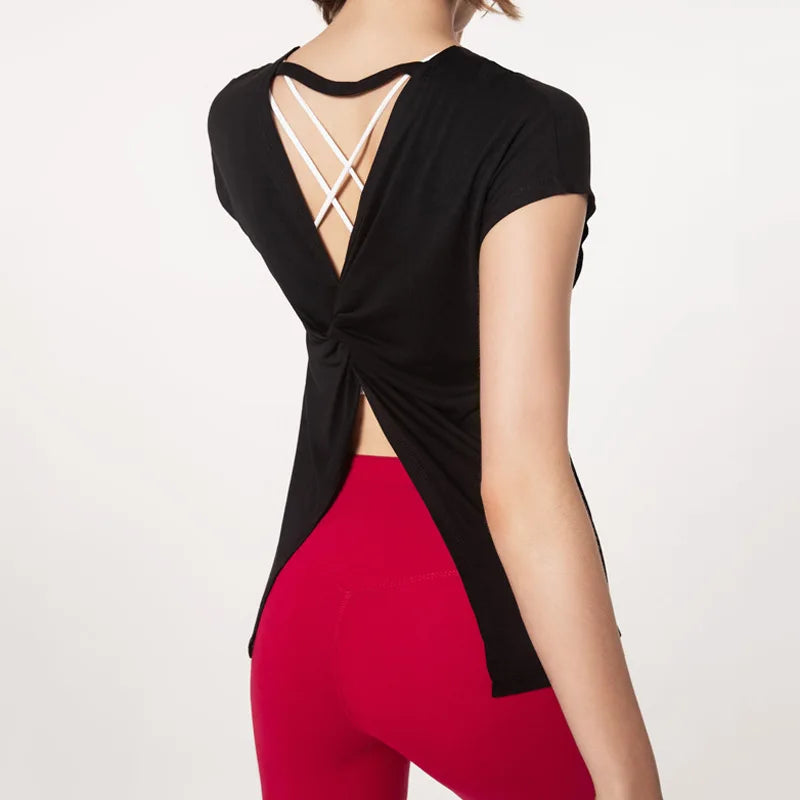 Women's Open Back Yoga Top
