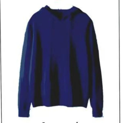 Round Neck Cashmere Hoodie Long Sleeve Slim Fit Pullover with Pocket
