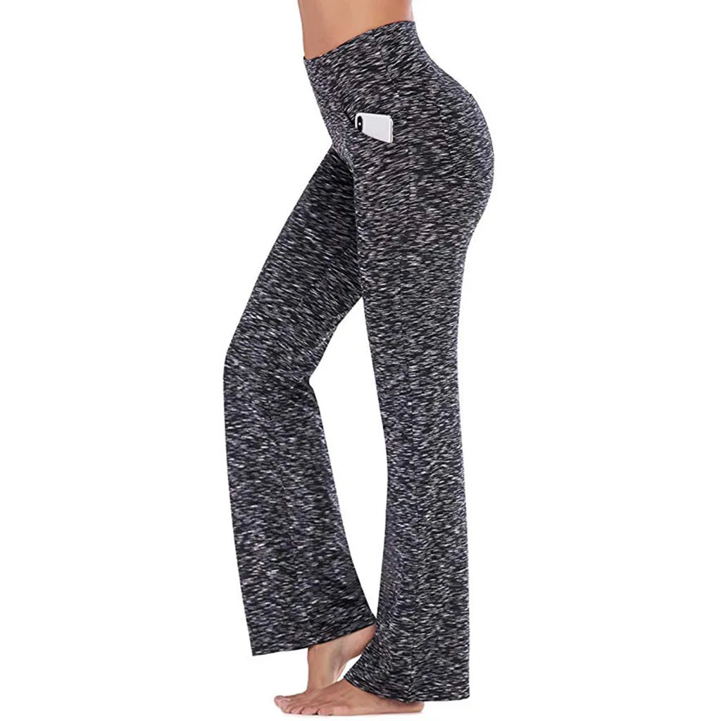 High Waist Wide Leg Pants Slim Fit Pockets Full Length Casual