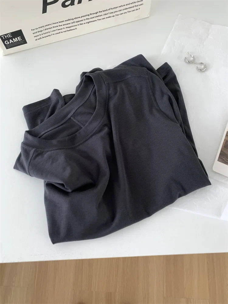 Silk Wool Blend Long Sleeve Top