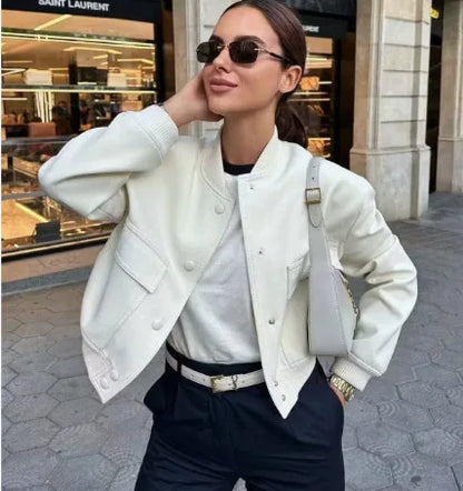 Women's Cropped Bomber Jacket