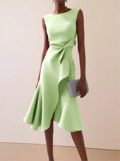 Women's Irregular Hem Party Midi Dress