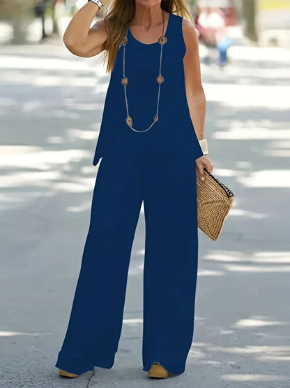 Women's Tank Top and Wide Leg Pants Set