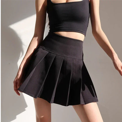 Women's Y2K High-Waist Pleated Mini Skirt