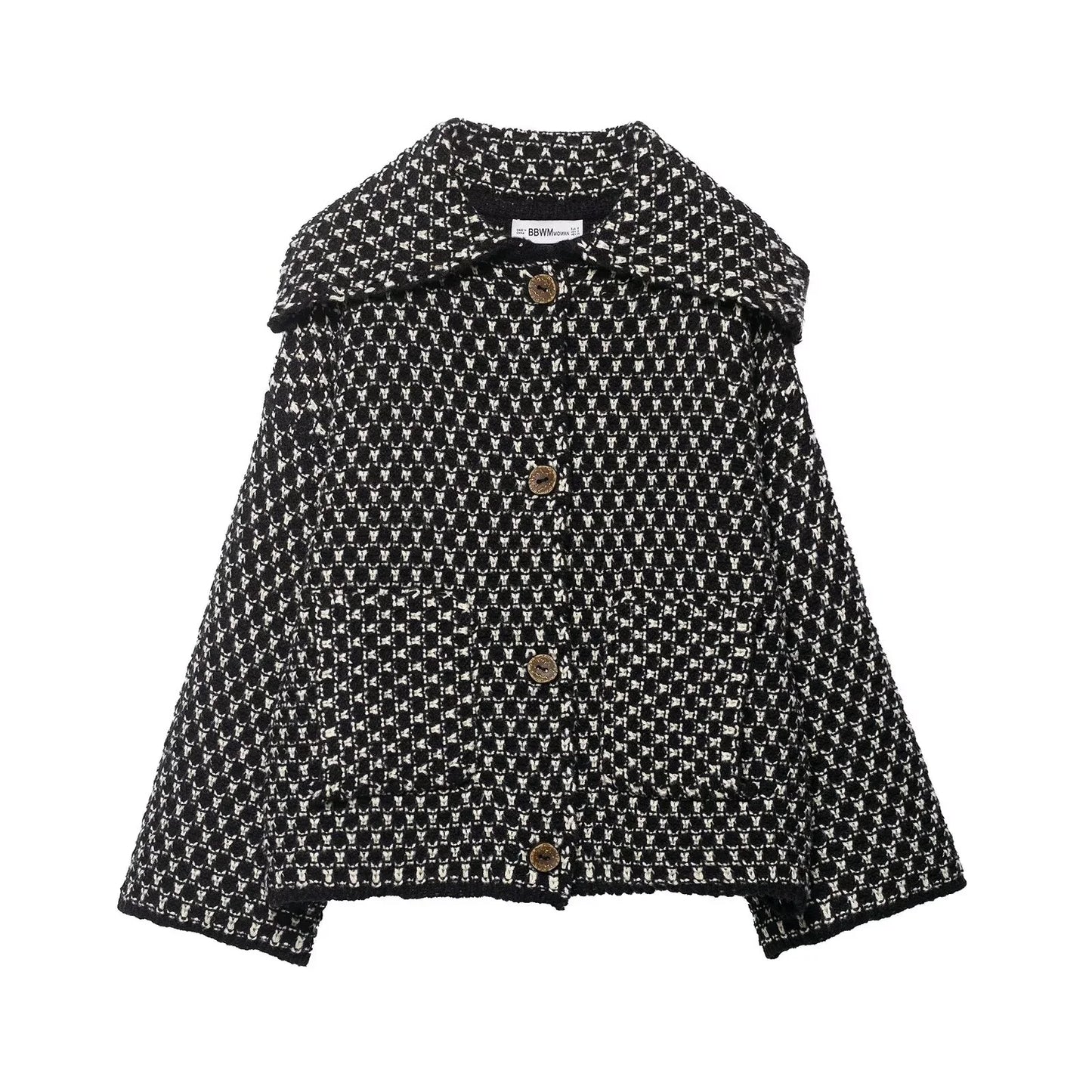 Women's Korean Style Knitted Cardigan - Loose Fit Button-Up Jacket