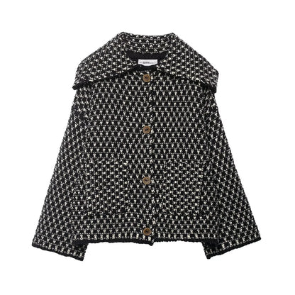 Women's Korean Style Knitted Cardigan - Loose Fit Button-Up Jacket