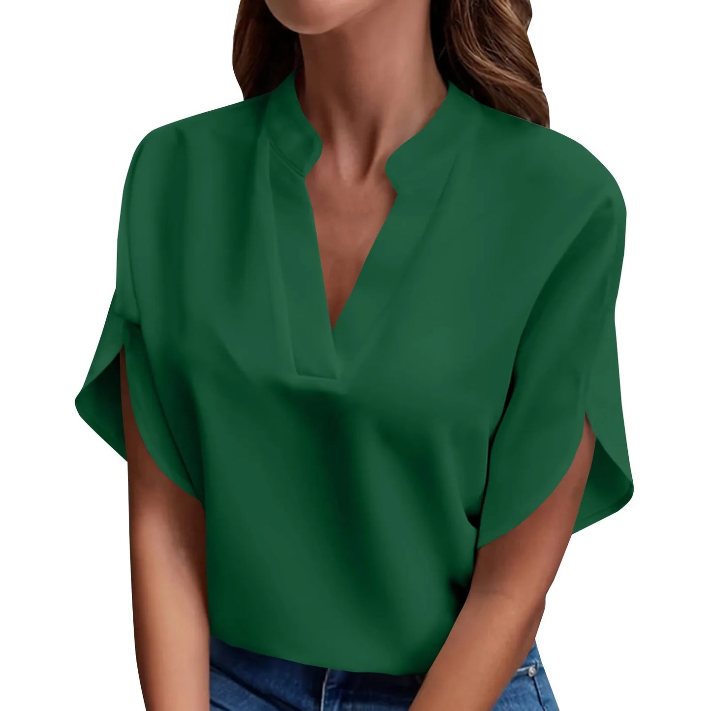 Women's V-Neck Chiffon Blouse
