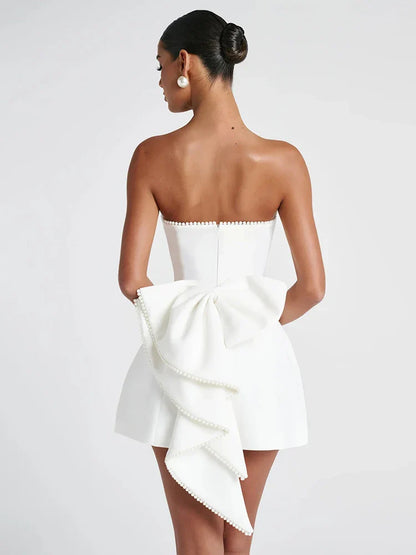 Women's Pearl Strapless Mini Dress