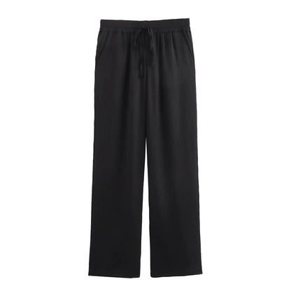 Turn-Down Collar Double-Breasted Blazer & Pants Set