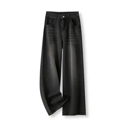 High Waist Loose Straight Wide-Leg Jeans