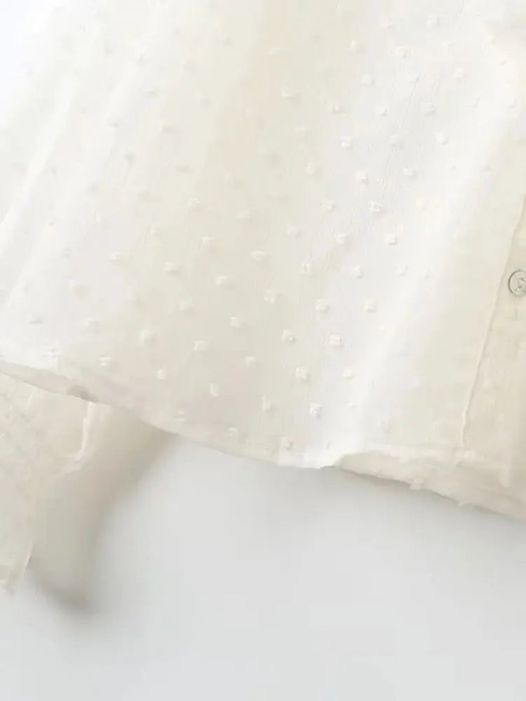 2026 Spring Summer Women French Fashion Chiffon Shirts Ruffle Design Single-breasted Vintage Blouses