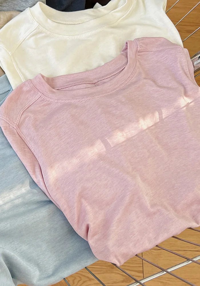 Silk Wool Blend Long Sleeve Top