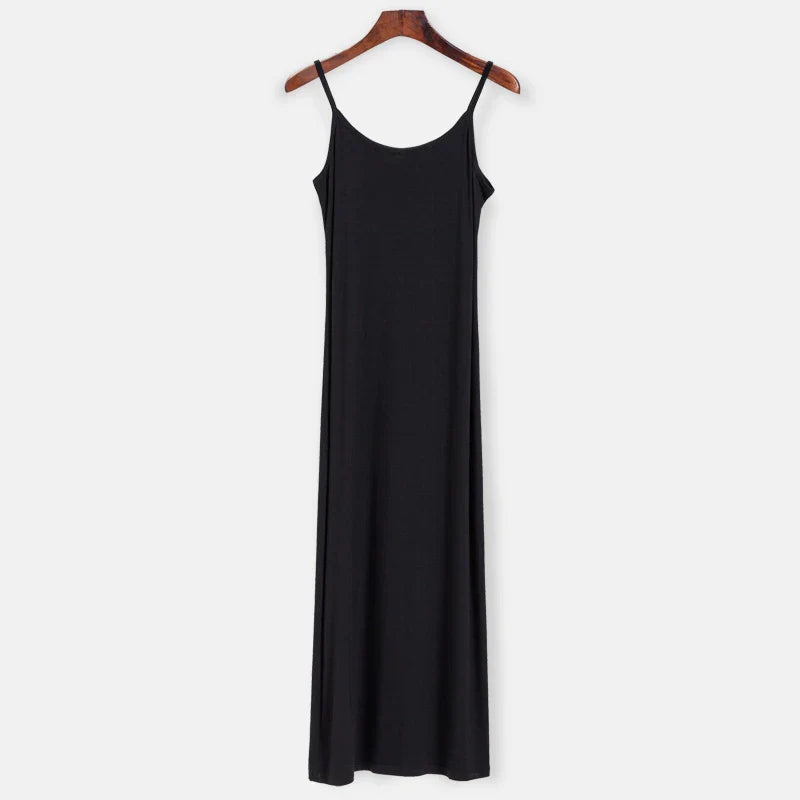 Knit Sweater Midi Dress Round Neck Long Sleeve Loose Hollow-Out