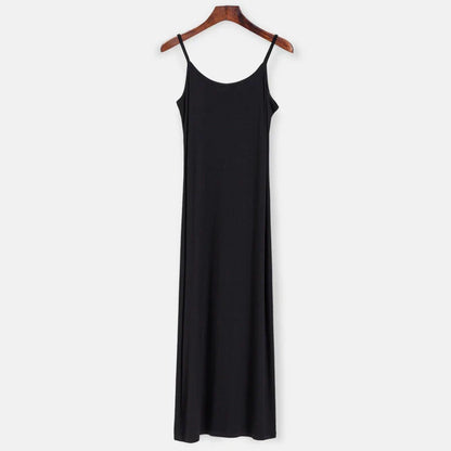 Knit Sweater Midi Dress Round Neck Long Sleeve Loose Hollow-Out