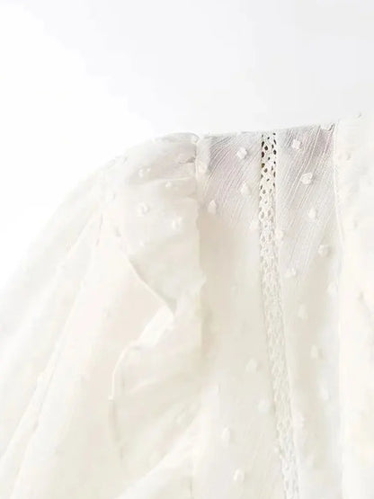 2026 Spring Summer Women French Fashion Chiffon Shirts Ruffle Design Single-breasted Vintage Blouses