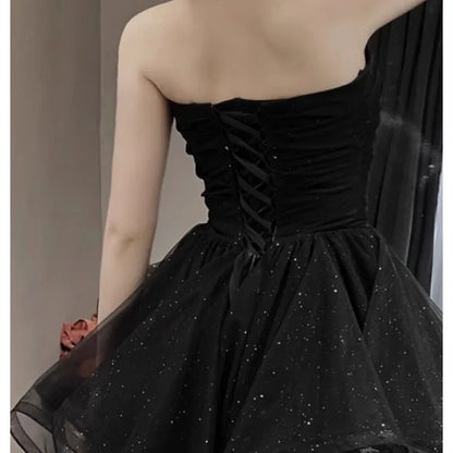 Strapless Tiered A-Line Prom Dress