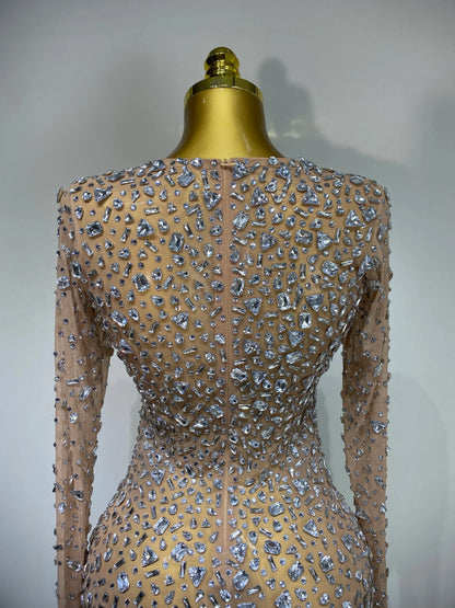 Women's Sparkling Diamond Party Mini Dress