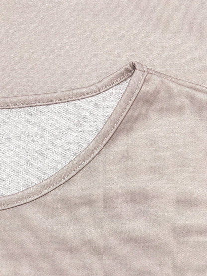 Women's Heart Print Eyelet Long-Sleeve Top