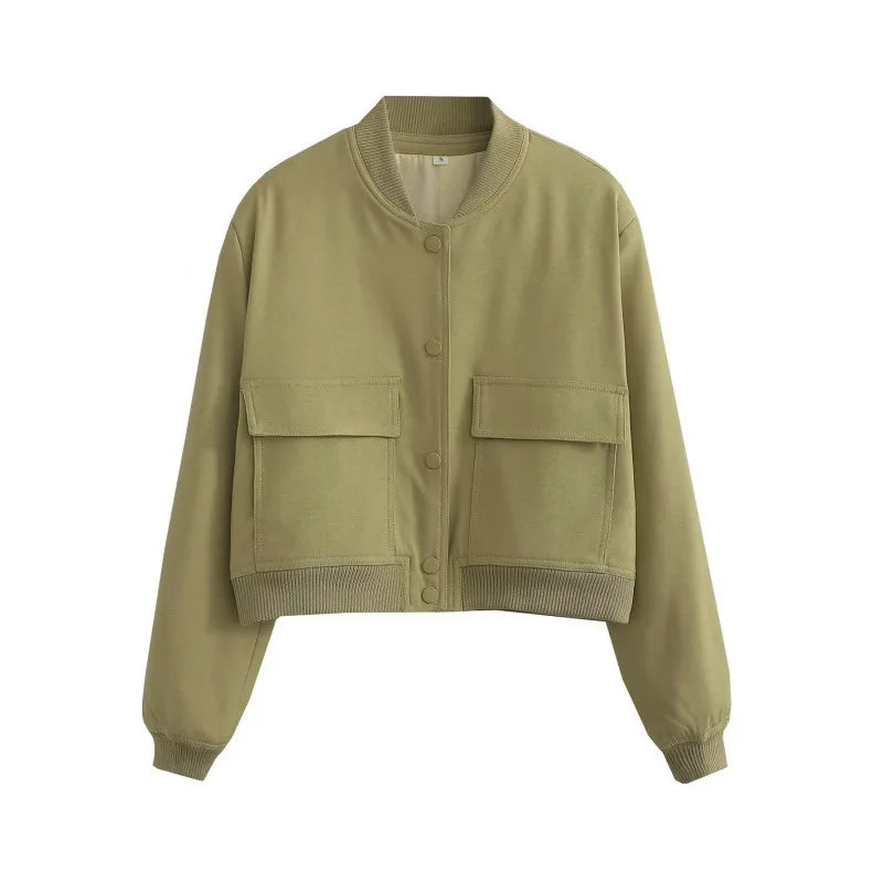 Women's Cropped Bomber Jacket