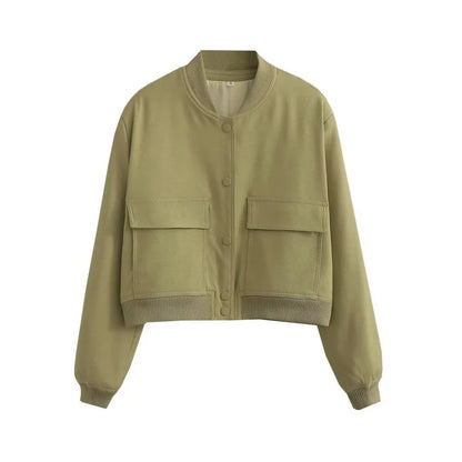 Women's Cropped Bomber Jacket