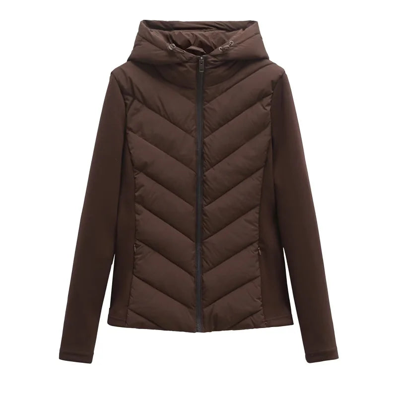 Women's Hooded Patchwork Jacket