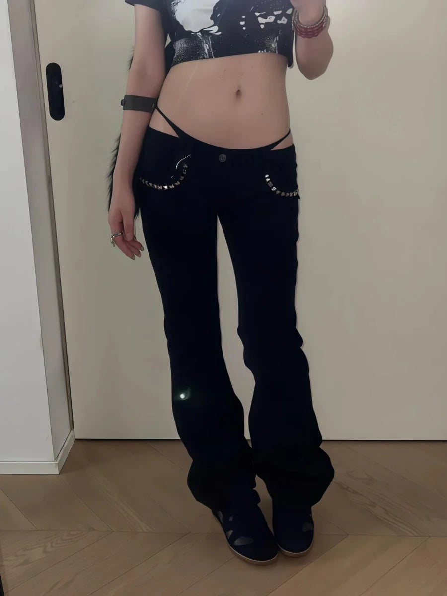 Low Rise Skinny Flare Jeans