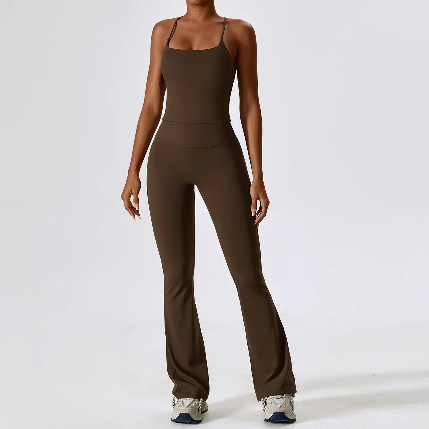 Seamless Yoga Set - Sports Bra, Crop Top & Leggings