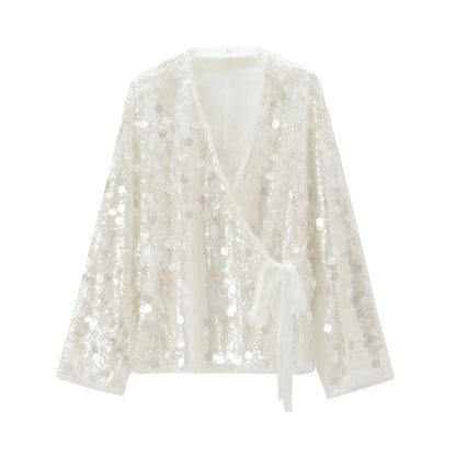 Women's Sequin Kimono Jacket