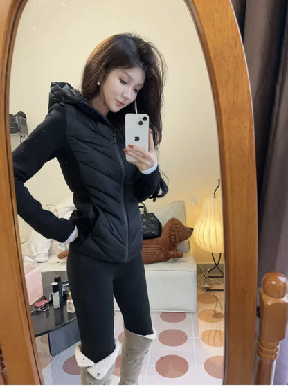 Women's Hooded Patchwork Jacket