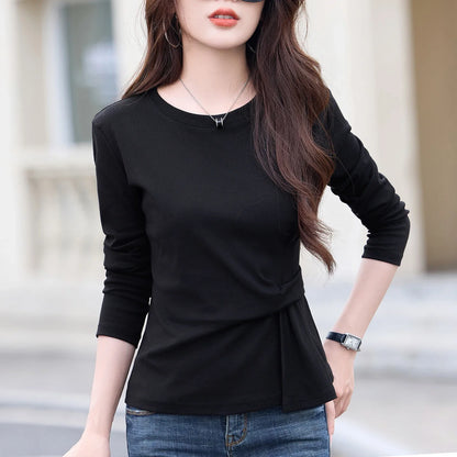 Women's Korean-Style Long-Sleeve T-Shirt