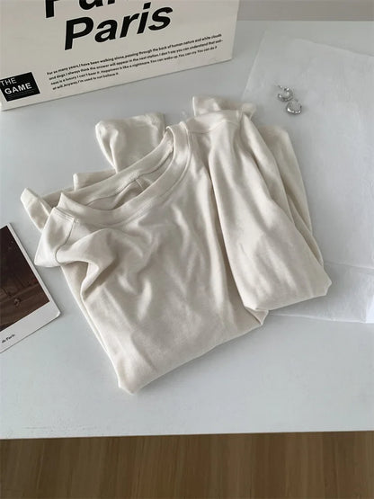 Silk Wool Blend Long Sleeve Top