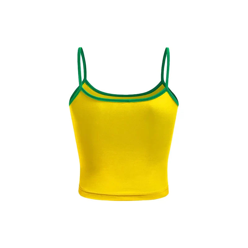 Y2K Letter Print Sleeveless Slim Fit Crop Tank Top