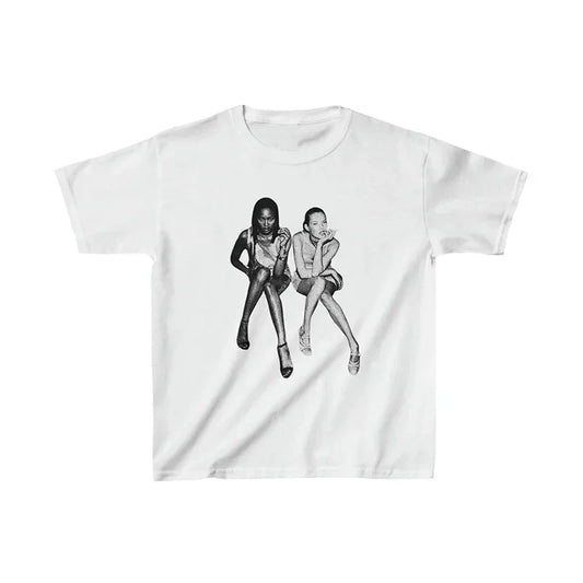 Hip Hop E-Girl Graphic Print Y2K Streetwear Tee