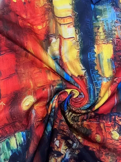 Women's Oil Painting Print Blouse