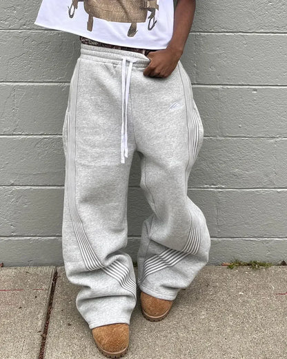 Cargo Pants Wide Leg Mid Waist Drawstring Pockets Loose Fit