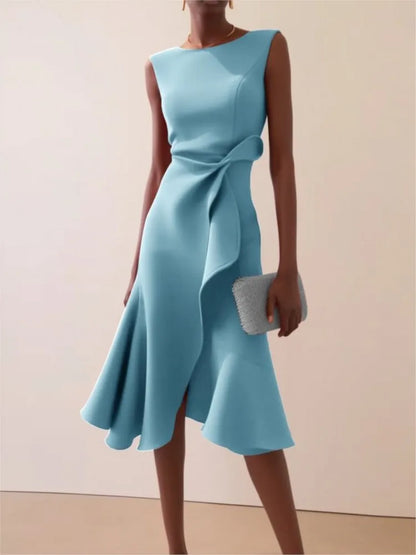 Women's Irregular Hem Party Midi Dress