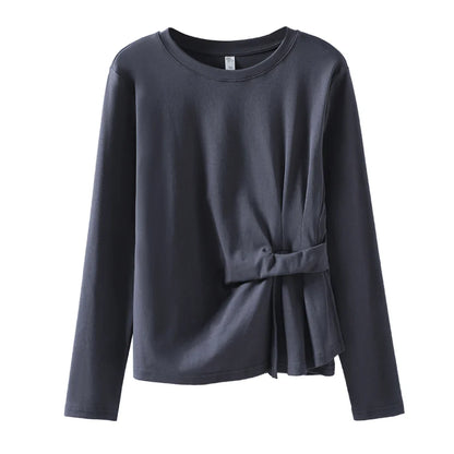 Women's Korean-Style Long-Sleeve T-Shirt