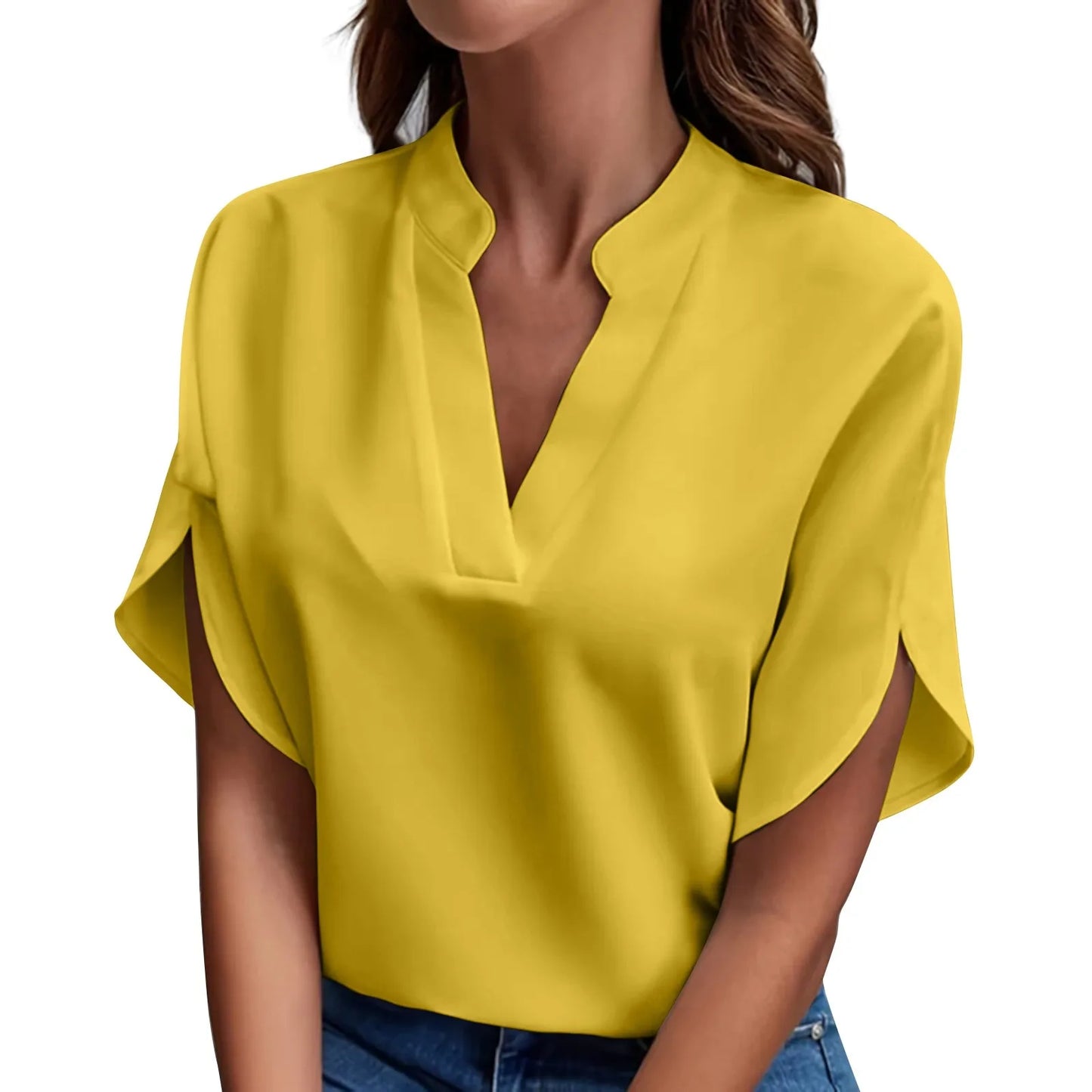 Women's V-Neck Chiffon Blouse