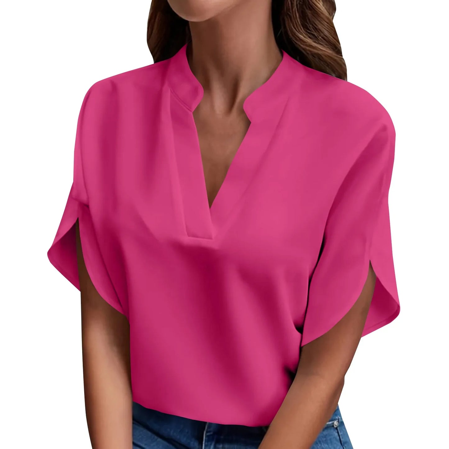 Women's V-Neck Chiffon Blouse