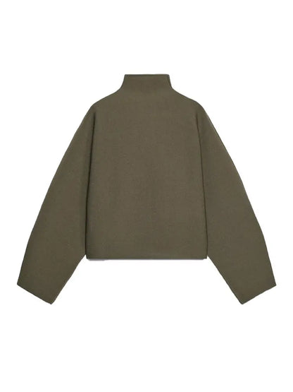 Women's Sequined Stand Collar Cropped Jacket