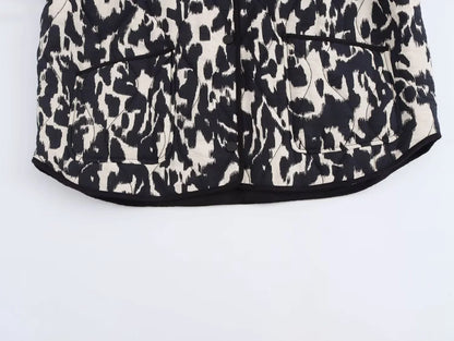 Women's Snake Print Button Jacket