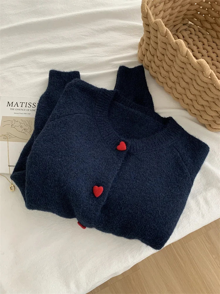 Women's Wool Knitted Cardigan - Slim Fit Button-Up Sweater